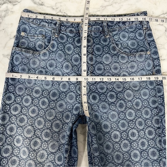 Anthropologie Pilcro the Icon printed jeans high waisted ankle cropped size 31 - Picture 5 of 11
